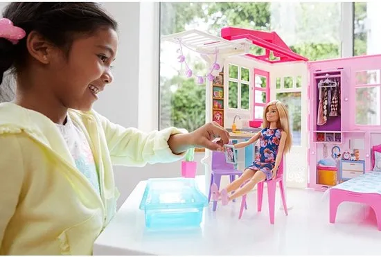 struik volwassen hervorming Barbie Huis met Barbiepop: Prijzen Vergelijken