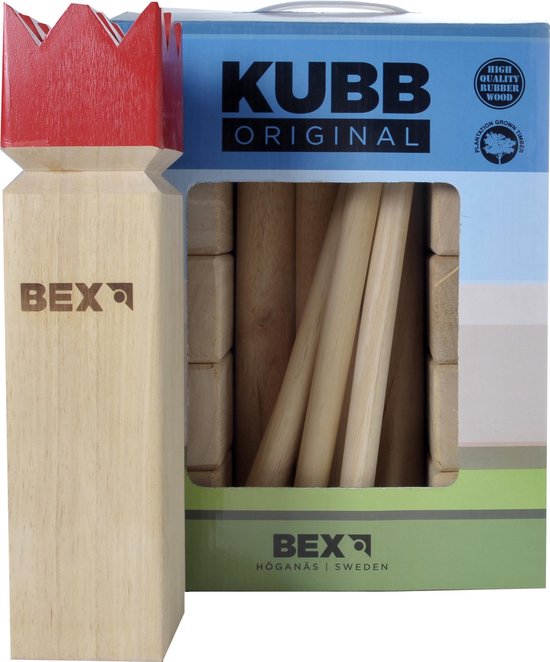 Buurt Prestatie Theseus Kubb Rode Koning - Rubberhout | Prijzen Vergelijken | Bex Sport Original
