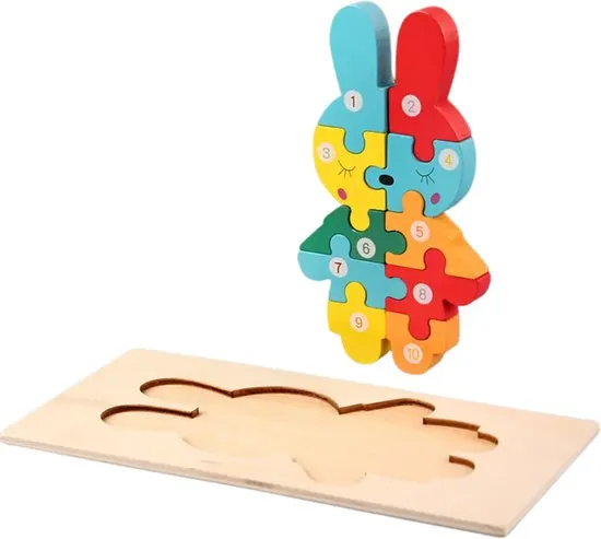 Prijzen vergelijken voor educatieve Nijntje houten puzzel - Gratis Ideaal als babycadeau of kindercadeau!