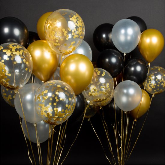 Ballonnen: Prijzen Vergelijken | 40 stuks - Goud, Zwart &