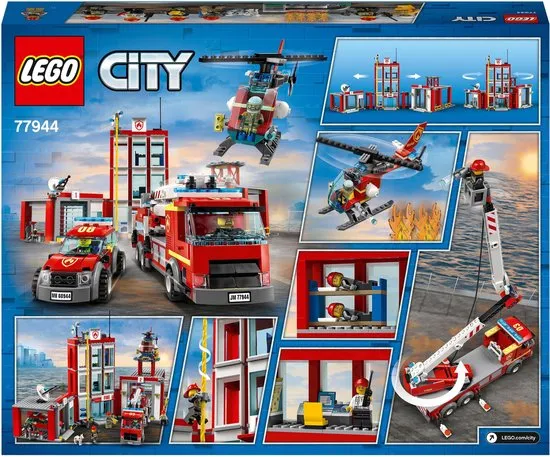 Shilling arm woonadres LEGO City Brandweerkazerne Hoofdkwartier - Prijzen Vergelijken | 77944