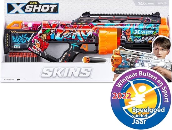 X-Shot Skins Last Stand Dart Blaster - Graffiti (16 Darts) by ZURU 