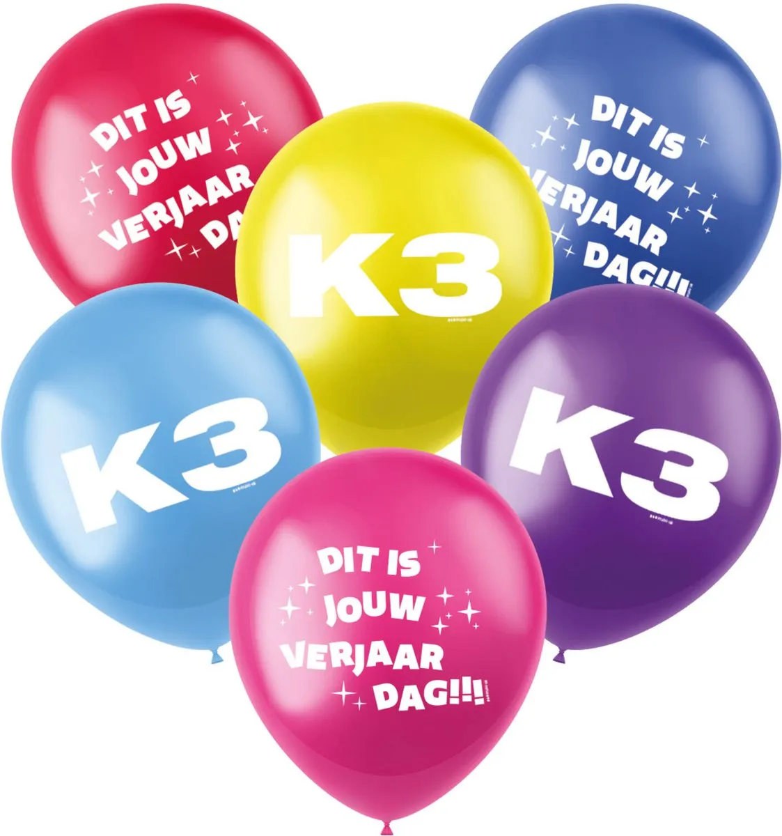 K3 Ballonnen | 6 stuks speelgoed